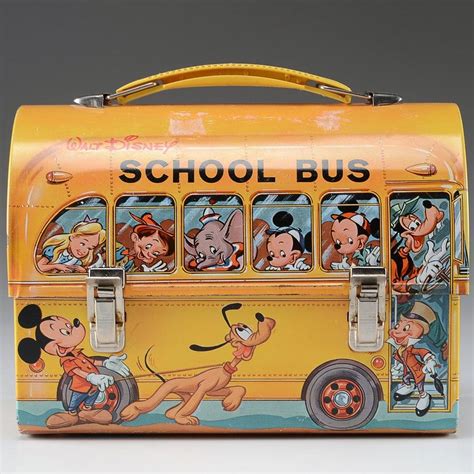 vintage disney metal lunch box|disney school bus lunch box.